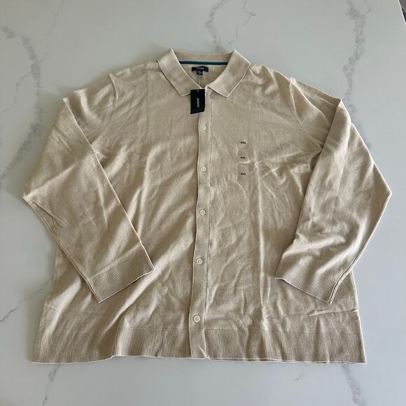 NWT Alfani Button Up Long Sleeve T-Shirt Sweater Size XXL - Picture 1 of 7